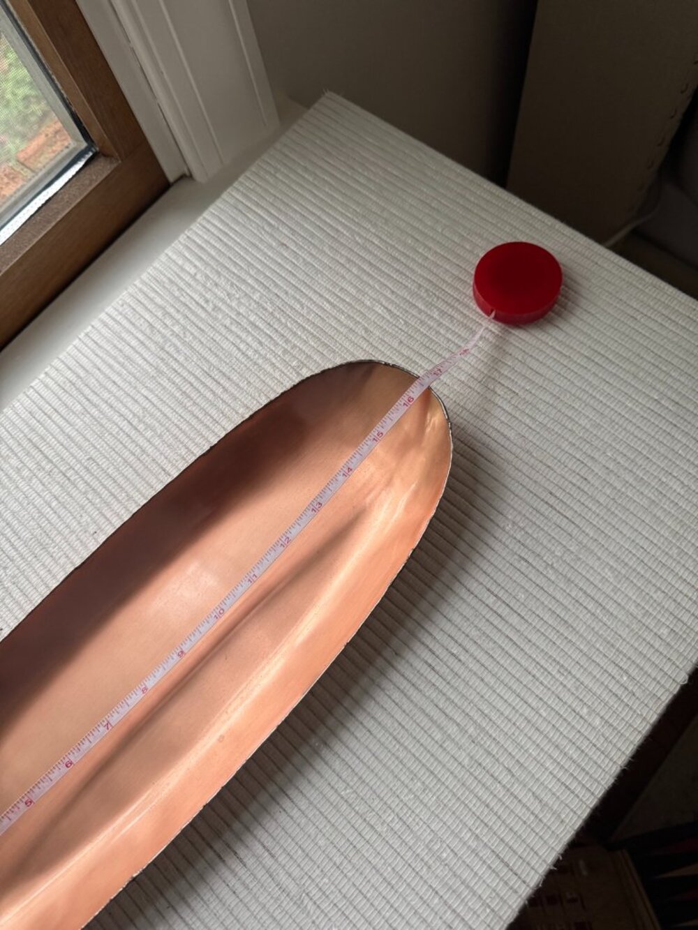 Pottery Barn Keaton Copper Oval Serving Tray | 18 in